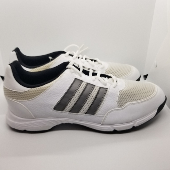 NWT Adidas Tech Response 4.0 White/White/Dark Silver Metallic golf cleats US 11 - Picture 1 of 12